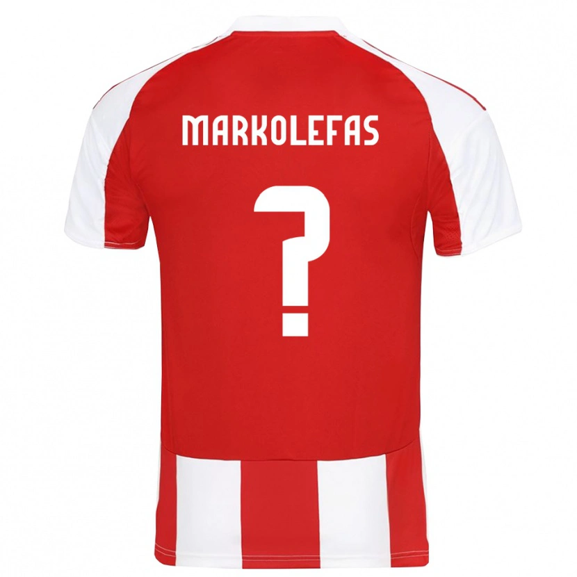 Danxen Herren Nikolaos Markolefas #0 Rot Weiß Heimtrikot Trikot 2025/26 T-Shirt
