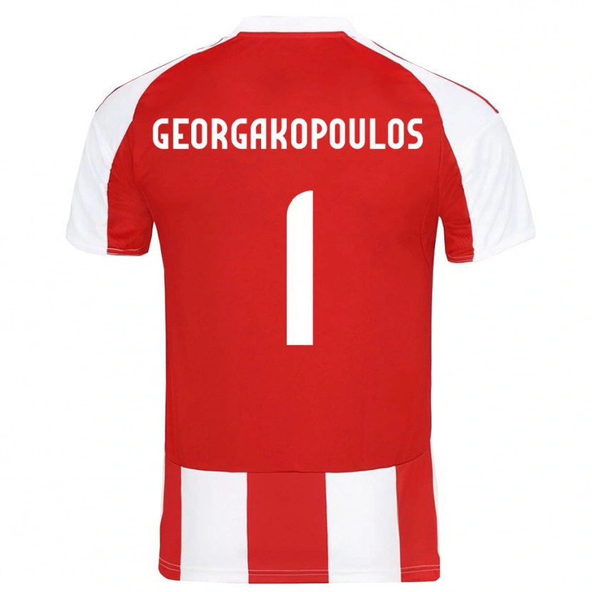 Danxen Herren Iason Georgakopoulos #1 Rot Weiß Heimtrikot Trikot 2025/26 T-Shirt
