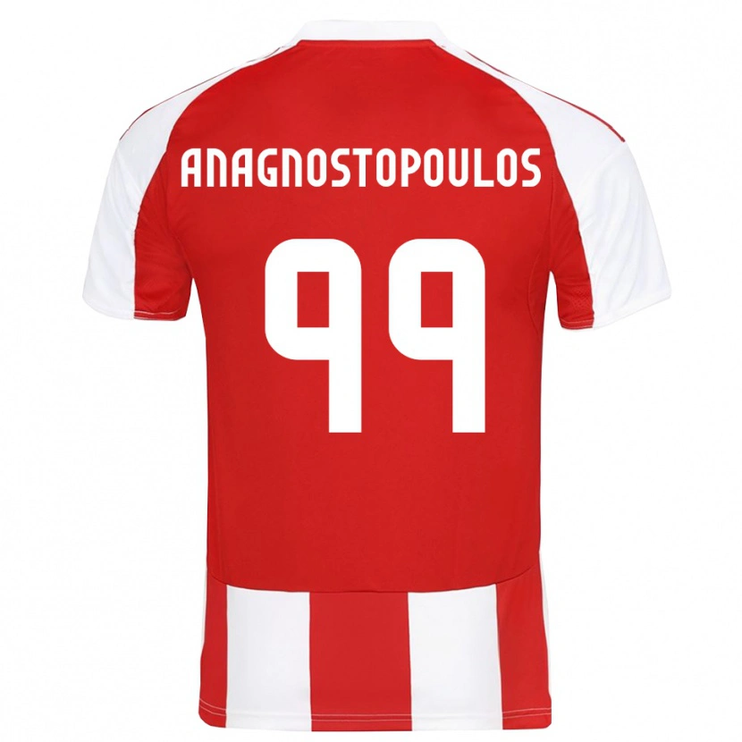Danxen Herren Alexandros Anagnostopoulos #99 Rot Weiß Heimtrikot Trikot 2025/26 T-Shirt