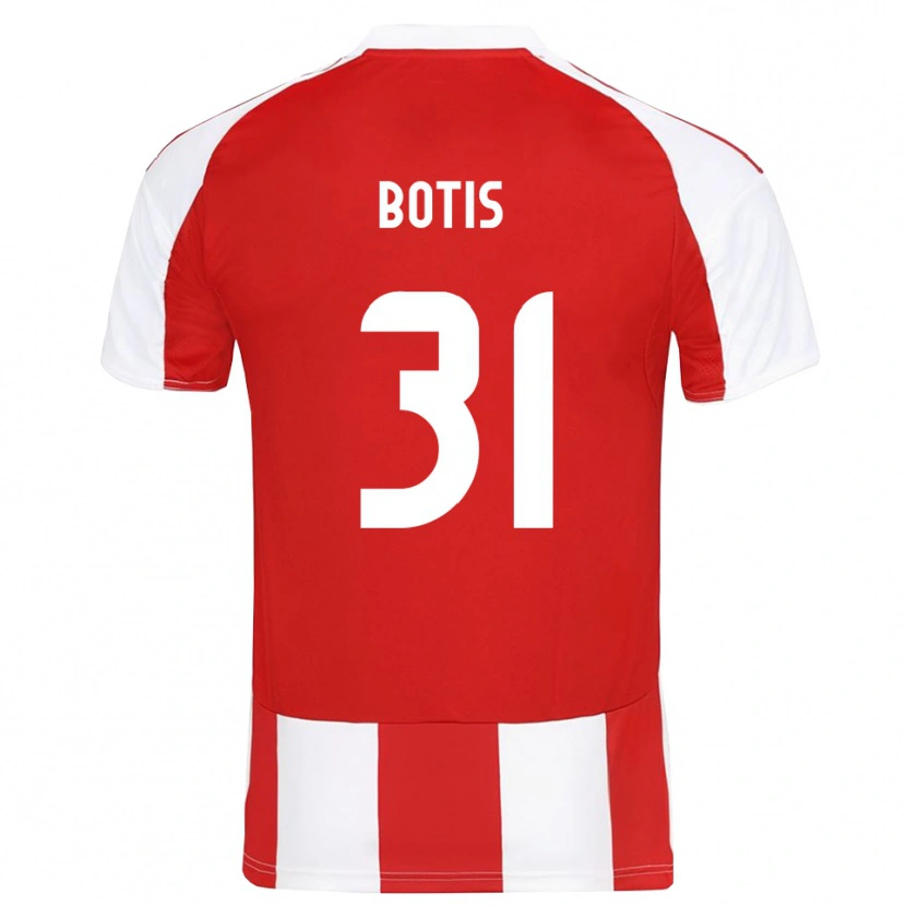 Danxen Herren Nikolaos Botis #31 Rot Weiß Heimtrikot Trikot 2025/26 T-Shirt