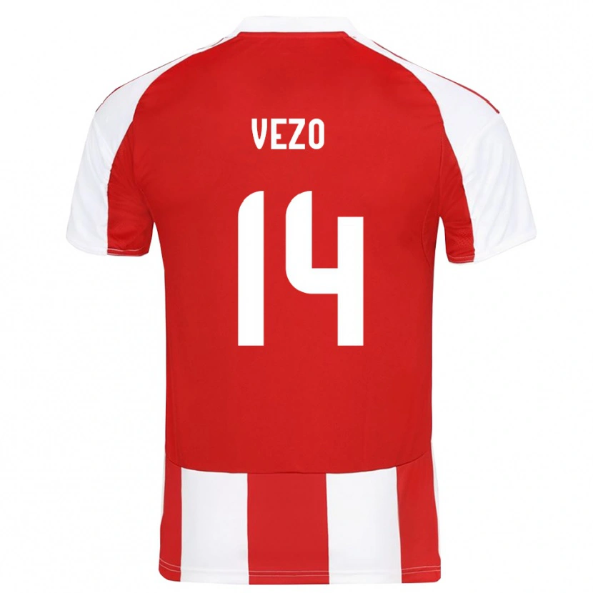 Danxen Herren Rúben Vezo #14 Rot Weiß Heimtrikot Trikot 2025/26 T-Shirt