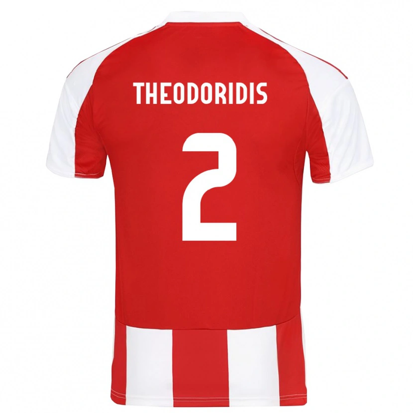 Danxen Herren Alexios Theodoridis #2 Rot Weiß Heimtrikot Trikot 2025/26 T-Shirt