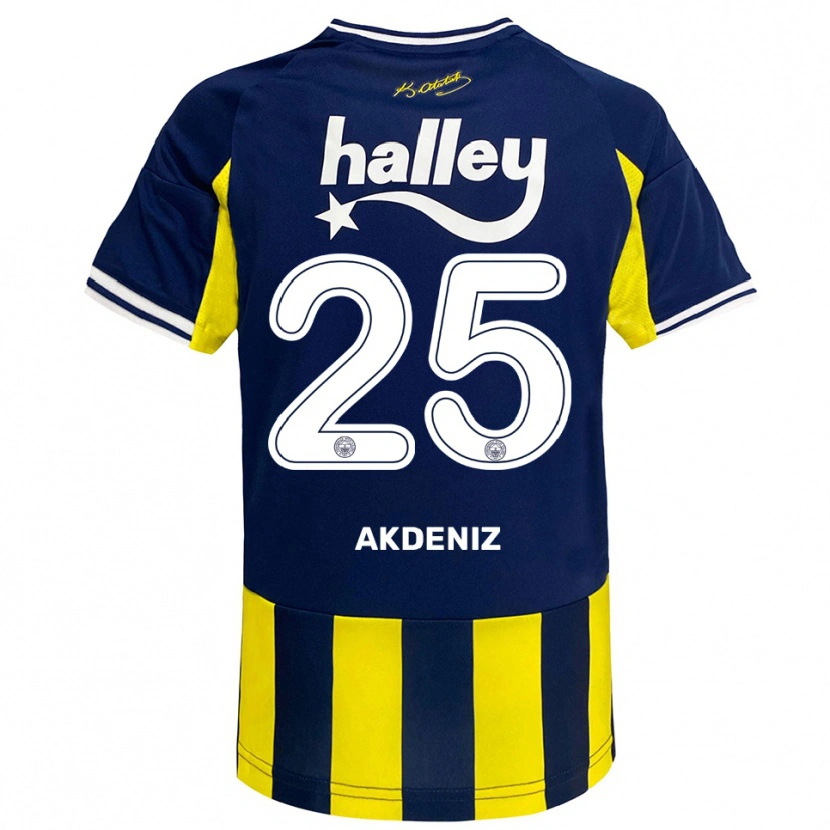 Danxen Herren Zeynep Akdeniz #25 Gelb Marineblau Weiß Heimtrikot Trikot 2025/26 T-Shirt