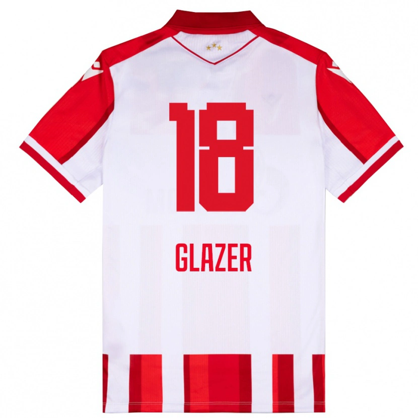 Danxen Herren Omri Glazer #18 Rot Weiß Heimtrikot Trikot 2025/26 T-Shirt