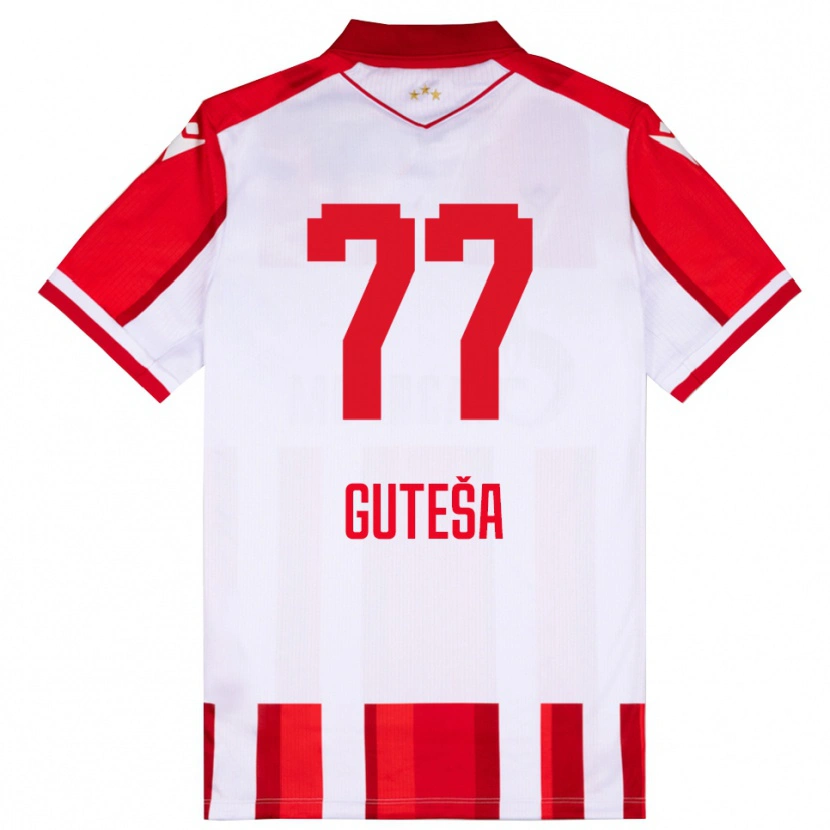 Danxen Herren Ivan Guteša #77 Rot Weiß Heimtrikot Trikot 2025/26 T-Shirt