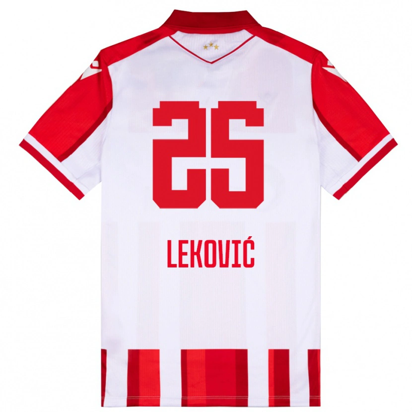 Danxen Herren Stefan Leković #25 Rot Weiß Heimtrikot Trikot 2025/26 T-Shirt