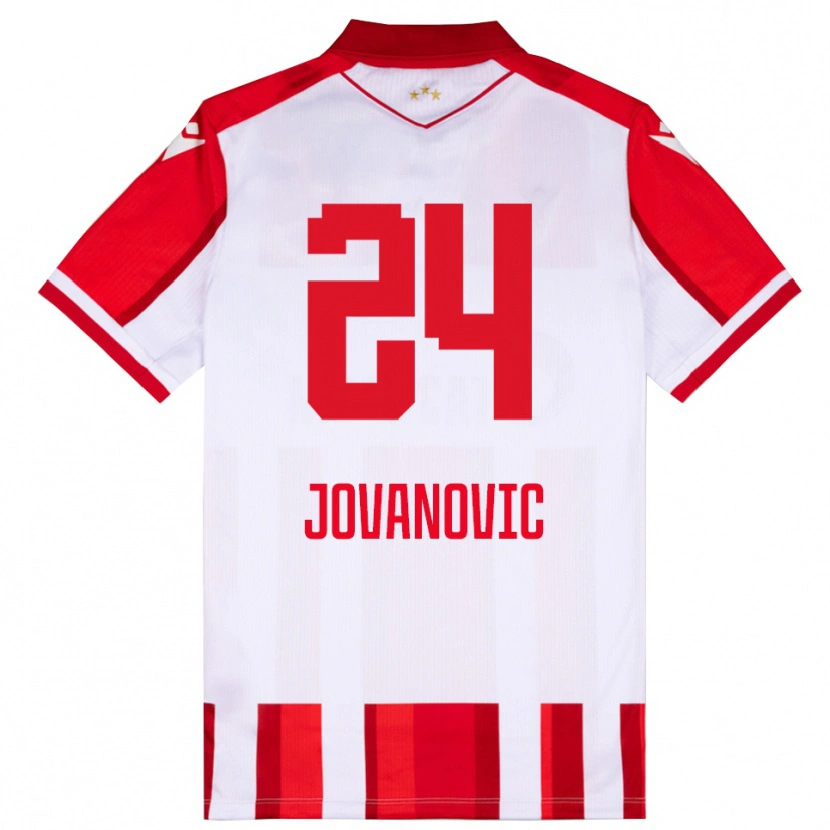 Danxen Herren Luka Jovanovic #24 Rot Weiß Heimtrikot Trikot 2025/26 T-Shirt