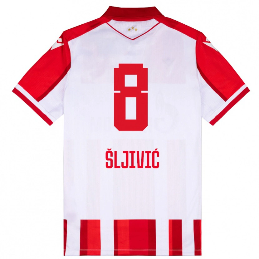 Danxen Herren Jovan Sljivic #8 Rot Weiß Heimtrikot Trikot 2025/26 T-Shirt