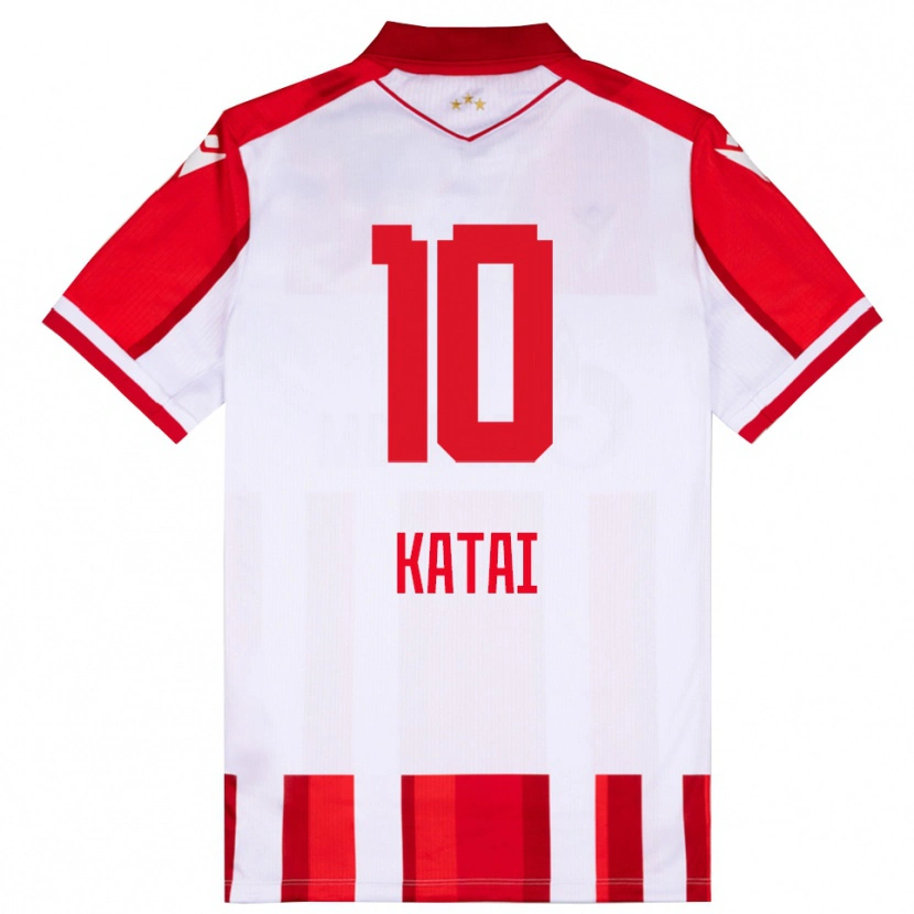 Danxen Herren Aleksandar Katai #10 Rot Weiß Heimtrikot Trikot 2025/26 T-Shirt