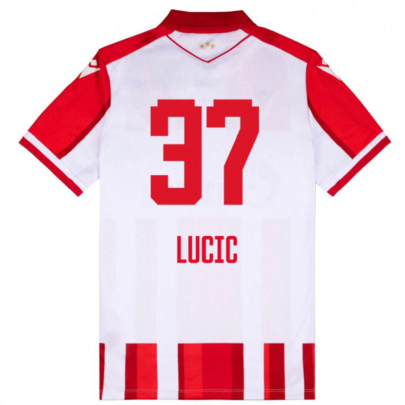 Danxen Herren Vladimir Lucic #37 Rot Weiß Heimtrikot Trikot 2025/26 T-Shirt