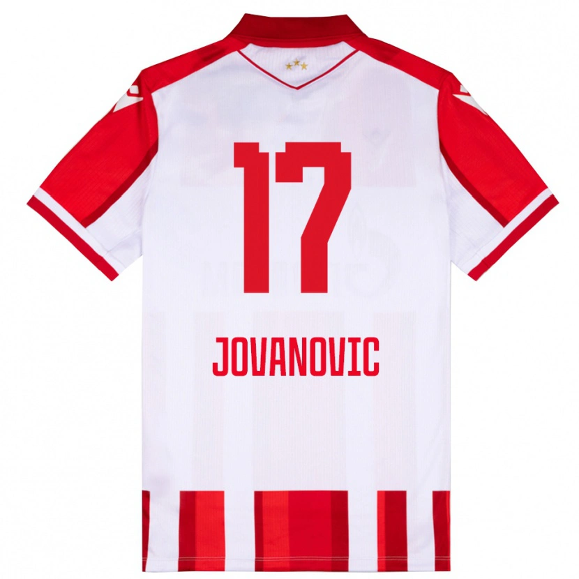 Danxen Herren Dusan Jovanovic #17 Rot Weiß Heimtrikot Trikot 2025/26 T-Shirt
