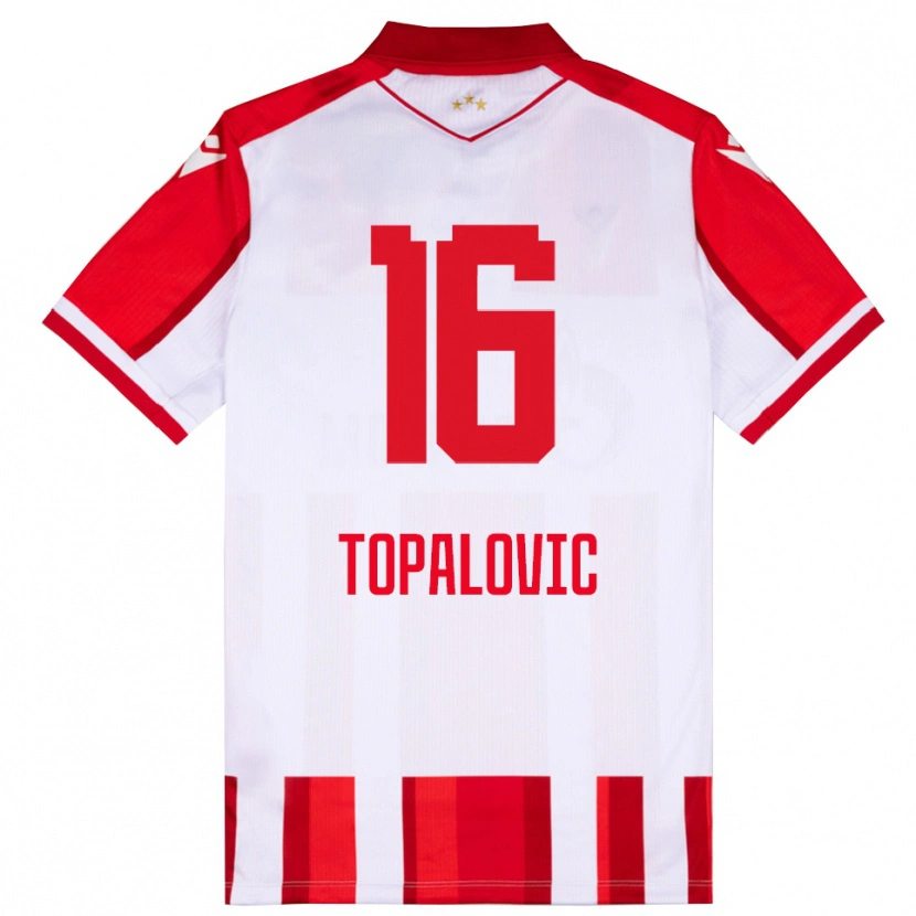 Danxen Herren Todor Topalovic #16 Rot Weiß Heimtrikot Trikot 2025/26 T-Shirt