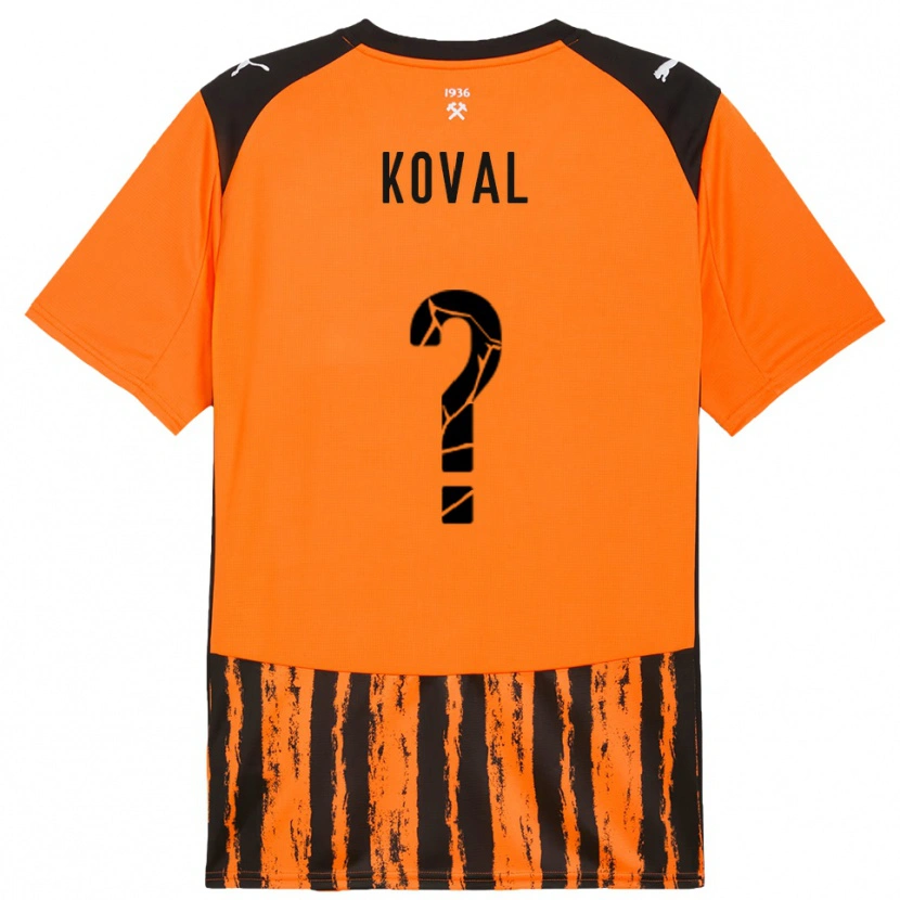 Danxen Herren Maksym Koval #0 Orange Schwarz Heimtrikot Trikot 2025/26 T-Shirt
