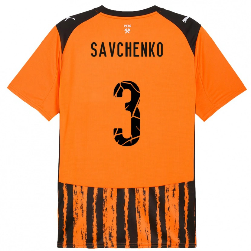 Danxen Herren Roman Savchenko #3 Orange Schwarz Heimtrikot Trikot 2025/26 T-Shirt