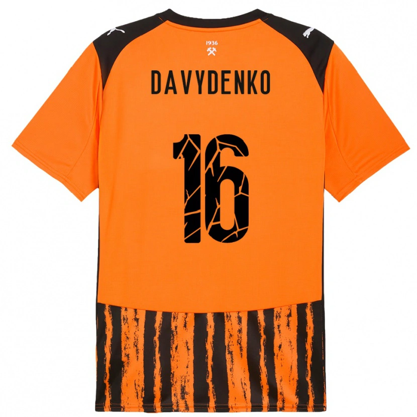 Danxen Herren Danylo Davydenko #16 Orange Schwarz Heimtrikot Trikot 2025/26 T-Shirt