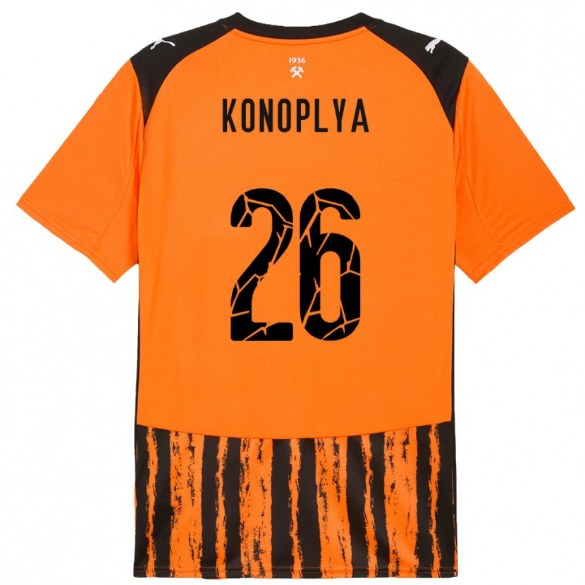 Danxen Herren Yukhym Konoplya #26 Orange Schwarz Heimtrikot Trikot 2025/26 T-Shirt