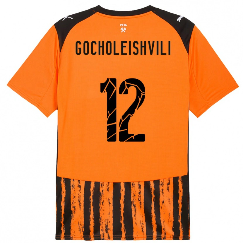 Danxen Herren Giorgi Gocholeishvili #12 Orange Schwarz Heimtrikot Trikot 2025/26 T-Shirt