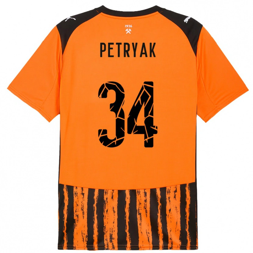 Danxen Herren Ivan Petryak #34 Orange Schwarz Heimtrikot Trikot 2025/26 T-Shirt