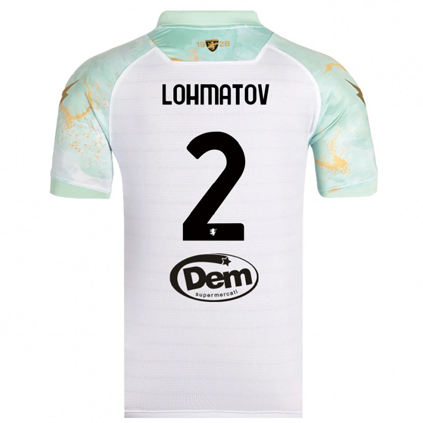 Danxen Herren Aleksandr Lohmatov #2 Weiß Schwarz Auswärtstrikot Trikot 2025/26 T-Shirt