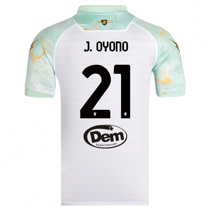 Danxen Herren Jérémy Oyono #21 Weiß Schwarz Auswärtstrikot Trikot 2025/26 T-Shirt
