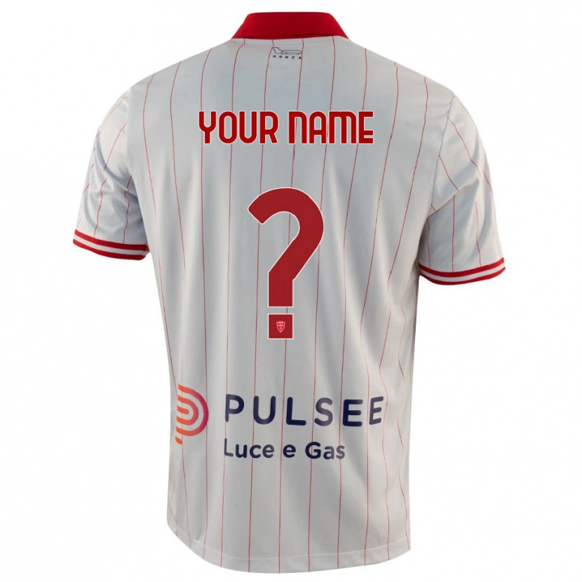 Danxen Herren Ihren Namen #0 Weiß Rot Blau Auswärtstrikot Trikot 2025/26 T-Shirt