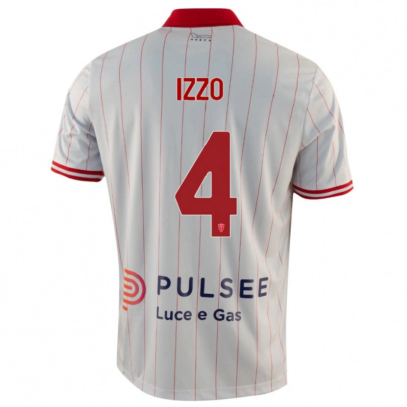 Danxen Herren Armando Izzo #4 Weiß Rot Blau Auswärtstrikot Trikot 2025/26 T-Shirt