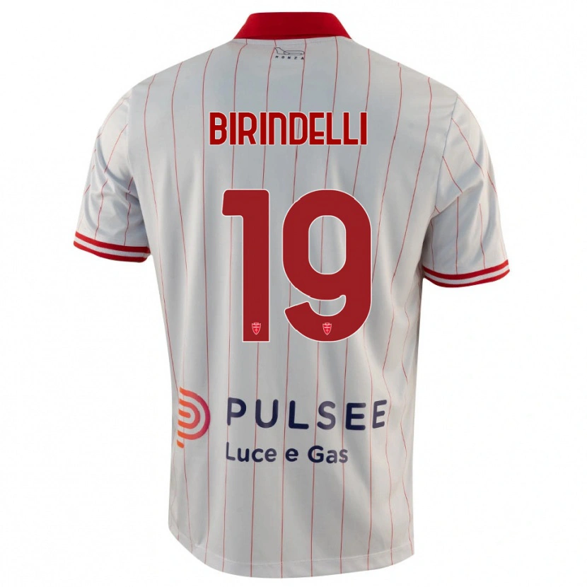 Danxen Herren Samuele Birindelli #19 Weiß Rot Blau Auswärtstrikot Trikot 2025/26 T-Shirt