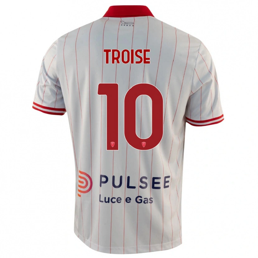 Danxen Herren Antonio Troise #10 Weiß Rot Blau Auswärtstrikot Trikot 2025/26 T-Shirt