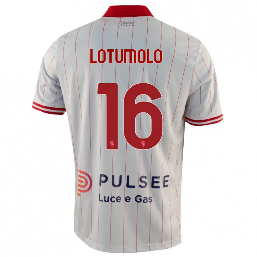 Danxen Herren Matteo Lotumolo #16 Weiß Rot Blau Auswärtstrikot Trikot 2025/26 T-Shirt