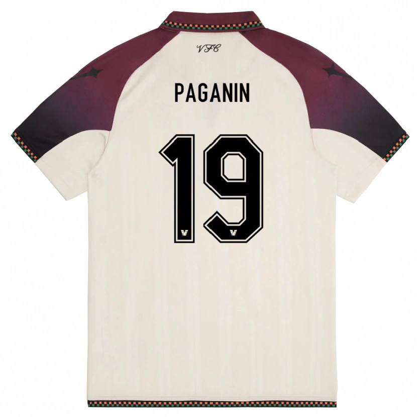 Danxen Herren Eros Paganin #19 Cremefarben Burgund Auswärtstrikot Trikot 2025/26 T-Shirt