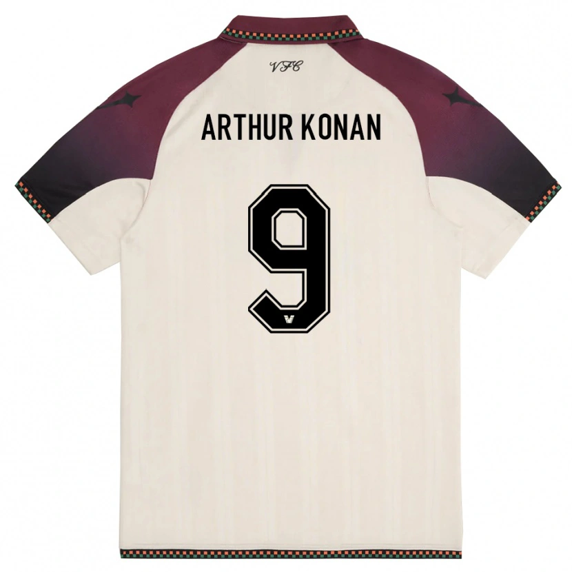 Danxen Herren Demoye Arthur Konan #9 Cremefarben Burgund Auswärtstrikot Trikot 2025/26 T-Shirt