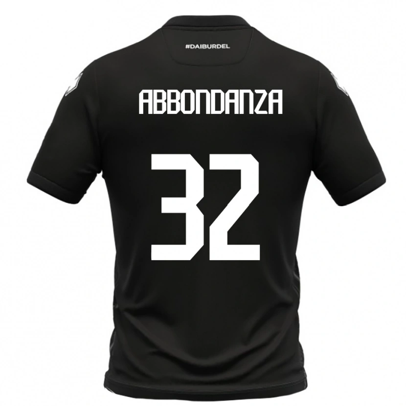 Danxen Herren Simone Abbondanza #32 Schwarz Weiß Auswärtstrikot Trikot 2025/26 T-Shirt
