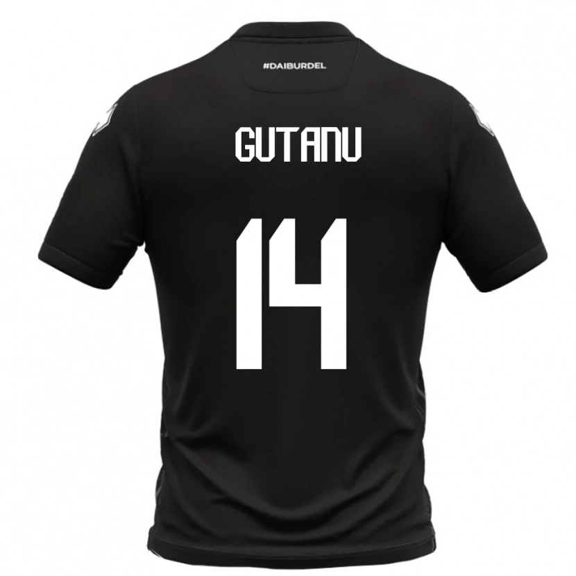 Danxen Herren Victor Gutanu #14 Schwarz Weiß Auswärtstrikot Trikot 2025/26 T-Shirt