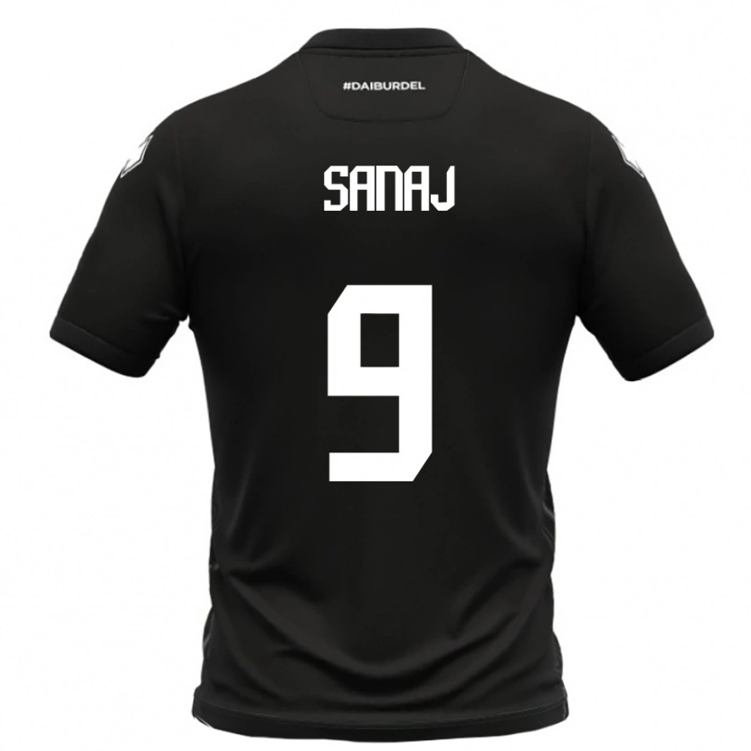 Danxen Herren Daniel Sanaj #9 Schwarz Weiß Auswärtstrikot Trikot 2025/26 T-Shirt