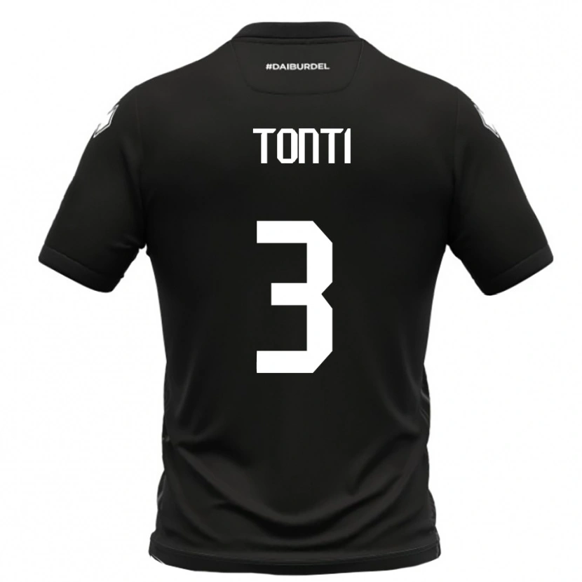 Danxen Herren Federico Tonti #3 Schwarz Weiß Auswärtstrikot Trikot 2025/26 T-Shirt
