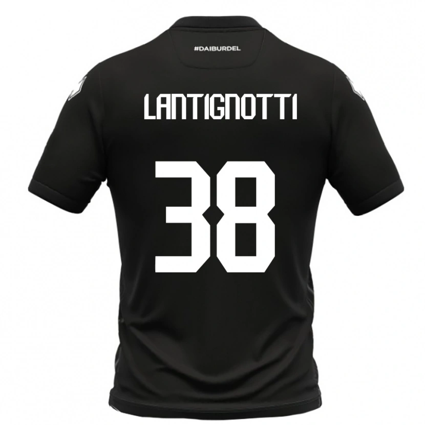 Danxen Herren Andrea Lantignotti #38 Schwarz Weiß Auswärtstrikot Trikot 2025/26 T-Shirt