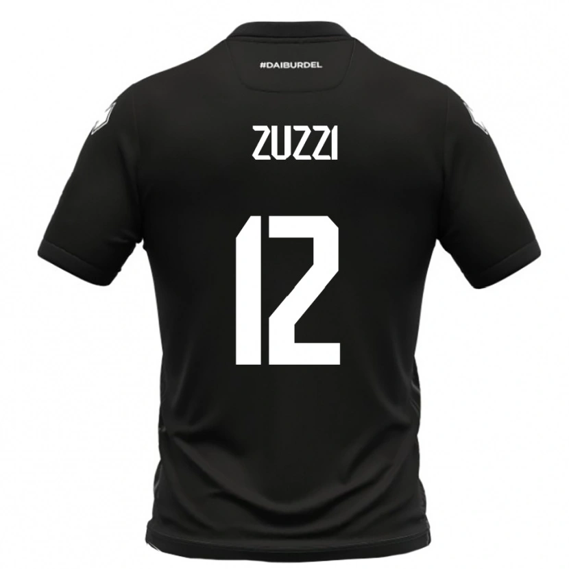Danxen Herren Riccardo Zuzzi #12 Schwarz Weiß Auswärtstrikot Trikot 2025/26 T-Shirt