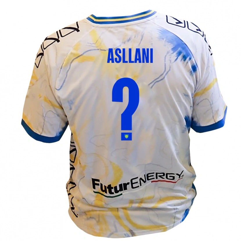 Danxen Herren Jurgen Asllani #0 Weiß Gelb Blau Auswärtstrikot Trikot 2025/26 T-Shirt