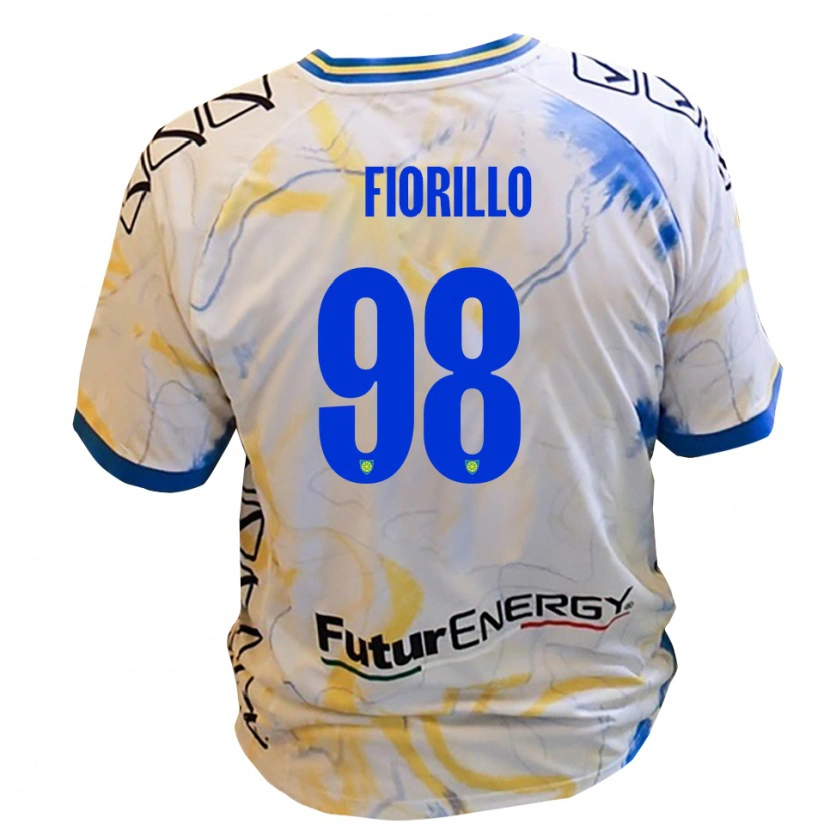 Danxen Herren Vincenzo Fiorillo #98 Weiß Gelb Blau Auswärtstrikot Trikot 2025/26 T-Shirt
