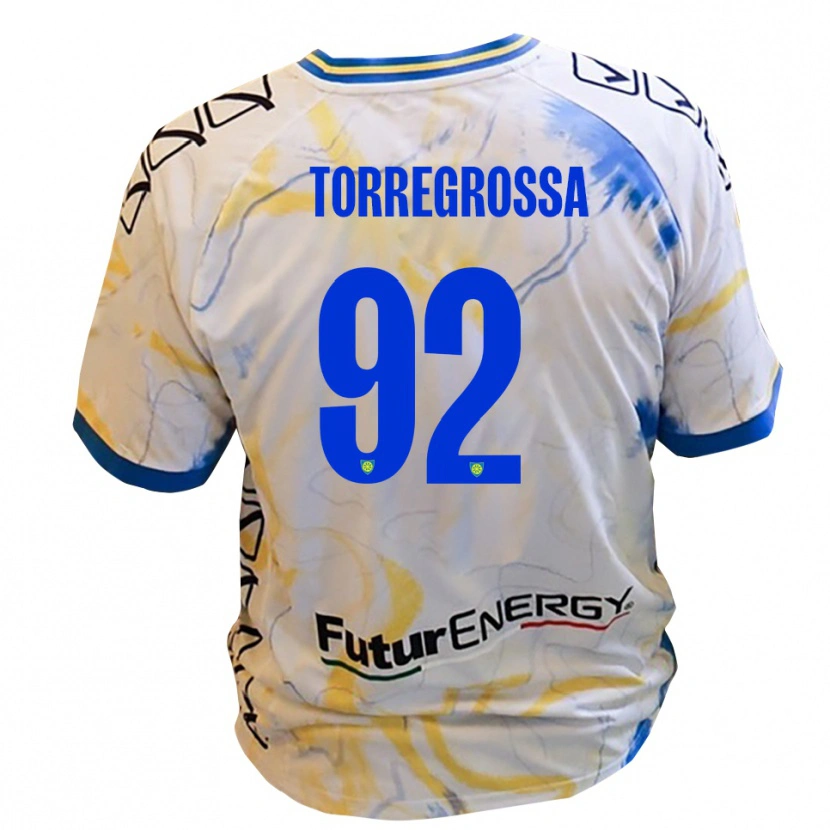 Danxen Herren Ernesto Torregrossa #92 Weiß Gelb Blau Auswärtstrikot Trikot 2025/26 T-Shirt