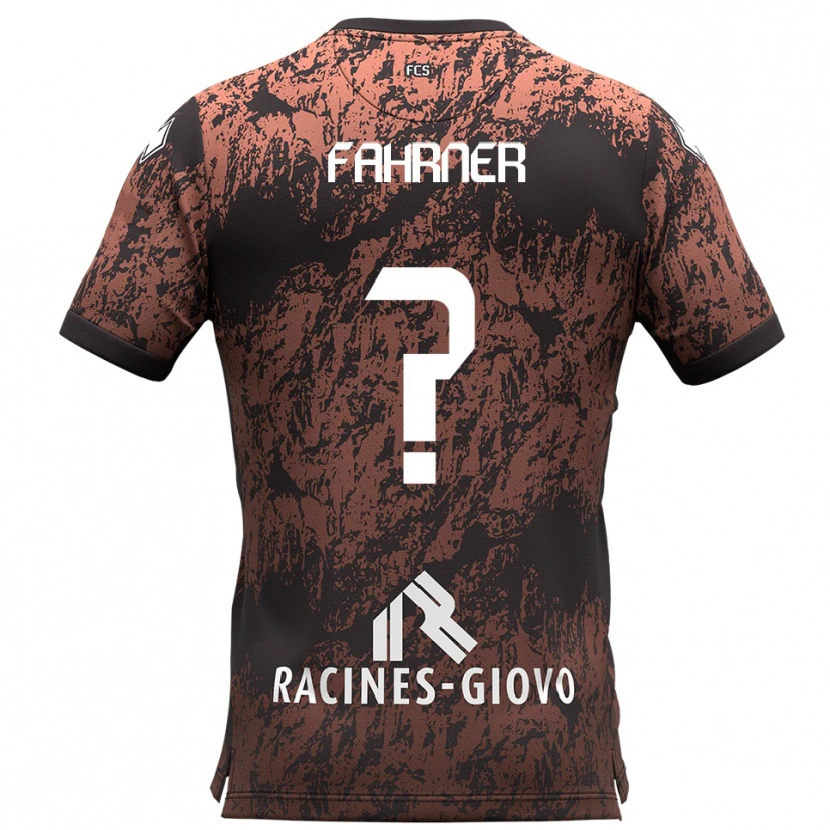 Danxen Herren Sandiro Fahrner #0 Braun Schwarz Auswärtstrikot Trikot 2025/26 T-Shirt