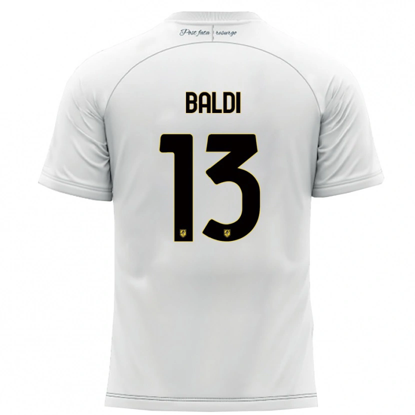Danxen Herren Matteo Baldi #13 Weiß Gelb Auswärtstrikot Trikot 2025/26 T-Shirt