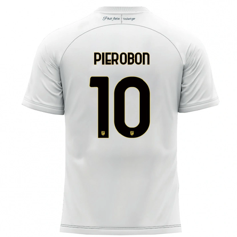 Danxen Herren Christian Pierobon #10 Weiß Gelb Auswärtstrikot Trikot 2025/26 T-Shirt