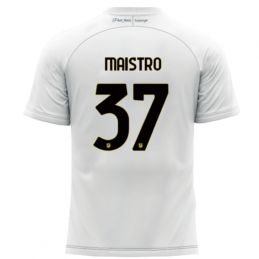 Danxen Herren Fabio Maistro #37 Weiß Gelb Auswärtstrikot Trikot 2025/26 T-Shirt