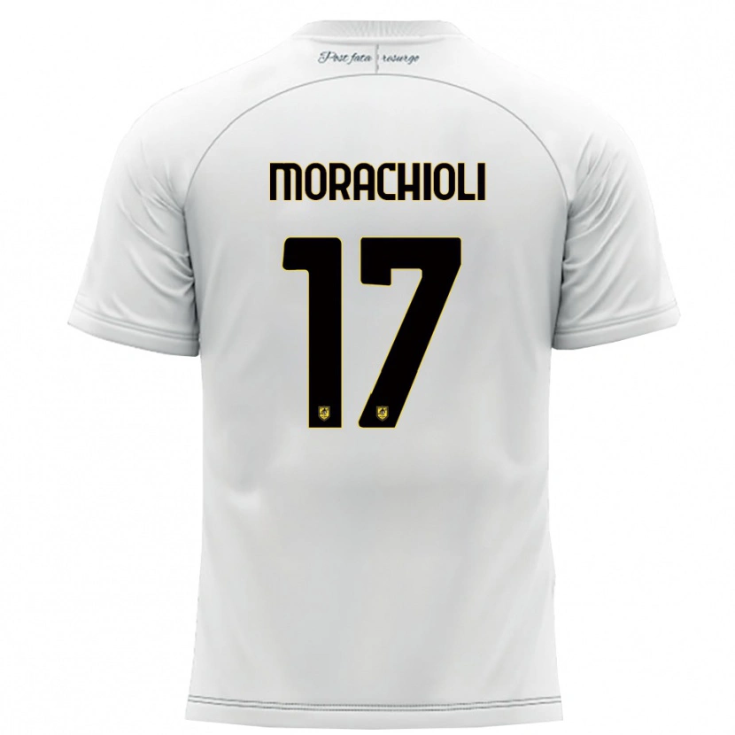 Danxen Herren Gregorio Morachioli #17 Weiß Gelb Auswärtstrikot Trikot 2025/26 T-Shirt