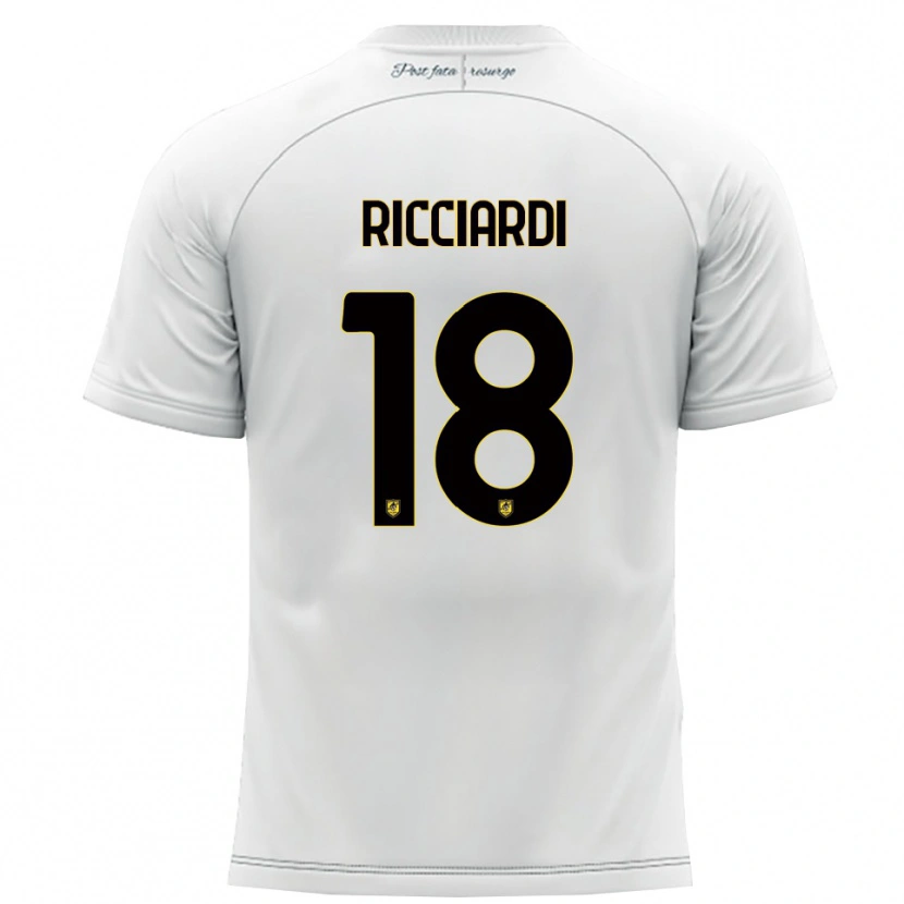 Danxen Herren Claudio Ricciardi #18 Weiß Gelb Auswärtstrikot Trikot 2025/26 T-Shirt
