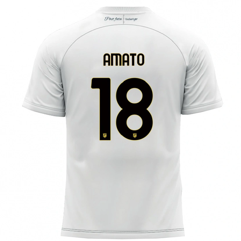 Danxen Herren Pasquale Amato #18 Weiß Gelb Auswärtstrikot Trikot 2025/26 T-Shirt