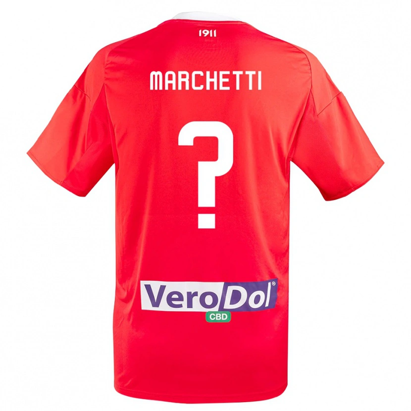 Danxen Herren Francesco Marchetti #0 Rot Weiß Auswärtstrikot Trikot 2025/26 T-Shirt