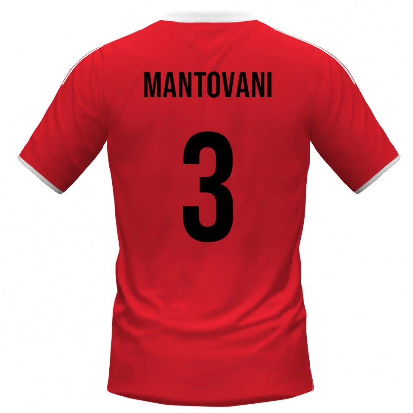 Danxen Herren Valerio Mantovani #3 Rot Weiß Auswärtstrikot Trikot 2025/26 T-Shirt