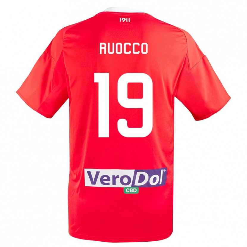 Danxen Herren Francesco Ruocco #19 Rot Weiß Auswärtstrikot Trikot 2025/26 T-Shirt
